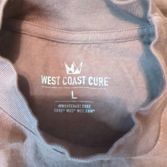 West Coast Cure Authorized Dealer Brown t-shirt Size L - Picture 4 of 5